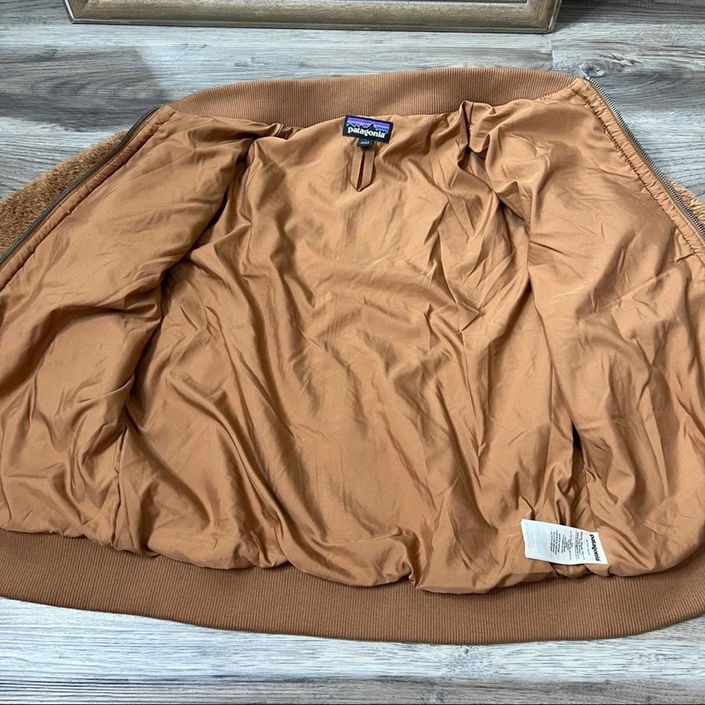 Patagonia Los Gatos Bomber Jacker Brown Fleece sz L large - Picture 4 of 8